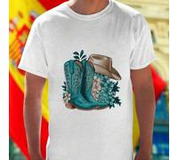 Shein Turquoise Cowboy Boots Camiseta Hombre Moda Casual Occidental Oferta Especial Ideal Regalo Compra Ya Promoción Exclusiva Déjate Sorprender