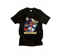 Shein UFO Robot Goldorak Grendizer T Shirt Men Cotton Tshirt Urban Tees Short Sleeved Actarus Goldrake Anime TShirts Fitted ClothingComfortable And Breathab