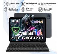 Shein Última tableta Android de 10.5 pulgadas, 16 GB (6+8) de RAM + 128 GB/2 TB de almacenamiento TF, WiFi 5G, CPU de 2.0 GHz, cámara de 5 MP, batería de 60