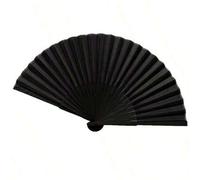 Shein Un abanico plegable clásico negro con marco de bambú, adecuado para estilos chinos o españoles, ideal para bodas, regalos de fiesta, actuaciones, bail