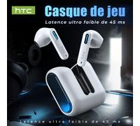 Shein Un auricular deportivo de traducción con diseño abierto HTC NE49, compatible con varios idiomas, con pantalla de iluminación de red, diseño elegante O