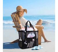 Shein Un bolso de playa de verano para mujer - Un regalo del Día de la Madre. Es un versátil bolso de hombro de malla que también se puede usar cruzado. Vie