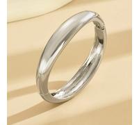 Shein Un brazalete de metal elegante y sencillo con brillo para uso diario, viaje diario, negocios, minimalismo romántico francés, adecuado para reuniones c