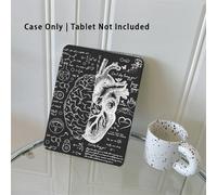Shein Un cerebro y un corazón artísticos - Funda protectora con estampado para tableta - Ideal para entusiastas de la ciencia y amantes del arte, Accesorios