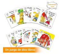 Shein Un conjunto de 10 volúmenes de libros de cuentos divertidos en español con ilustraciones vívidas y exquisitas; adecuado para la educación en el hogar