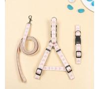 Shein Un conjunto de correa de tracción para el pecho y la espalda con patrón de corazón de poliéster lindo, adecuado para usar en exteriores con osos de pe