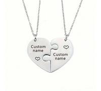 Shein Un juego de collares personalizados con nombres, que pueden personalizarse con los nombres de madre e hija, padre e hija, hermanas y miembros de la fa