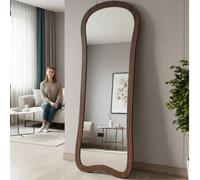 Shein Un lujoso espejo de cuerpo entero de estilo francés, un espejo de tocador de forma irregular hasta el suelo, un espejo de tocador para dormitorio, un