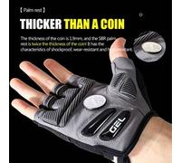 Shein Un par de guantes de ciclismo de media dedos para hombres y mujeres, con absorción de impactos de silicona líquida y transpirabilidad, para deportes c