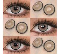 Shein Un par de lentes de contacto marrones de 14,5 mm con ojos expresivos, cómodos de llevar, adecuados para el uso diario, con un contenido de agua del 40
