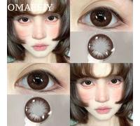 Shein Un par de lentes de contacto marrones de 14.5 mm de diámetro para agrandar los ojos, cómodos de usar, aptos para uso diario, citas y maquillaje de fie