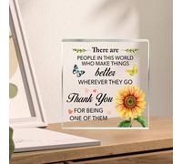 Shein Un regalo de Acción de Gracias: Decoración de aprecio con tema de girasol, transmite bondad y gratitud, placa de aprecio transparente, adecuada para b