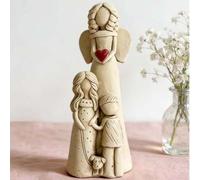 Shein Un regalo único para el Día de la Madre - Una escultura de ángel familiar de resina llena de amor, adecuada para colocar en la sala de estar, el dormi