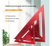 Shein Un regla triangular de aleación de aluminio, regla de alta precisión, multifuncional, reforzada, decorativa, buen ayudante para carpintería, disponibl