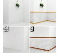 Shein Un rollo de 230 cm de material de mejora del hogar con diseño 3D autoadhesivo de espuma XPE de color plateado, que incluye moldura de cornisa, moldura