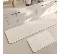 Shein Una alfombra de piso larga y estrecha, un felpudo de estilo japonés Wabi-Sabi específico para la cocina con líneas minimalistas, hecho de lodo de diat