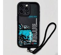 Shein Una lata de Red Bull versión azul con un diseño de estampado genial y un cordón, una funda suave de cobertura total con funciones a prueba de golpes,