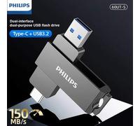 Shein Unidad flash PHILIPS 60UT-S USB 3.2 Tipo-C de doble interfaz con alta velocidad y gran capacidad de almacenamiento universal para móviles y ordenadore
