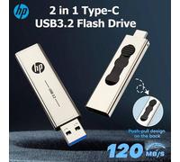 Shein Unidad flash USB HP Type-C de 64GB, 128GB USB3.2, llave USB de 256GB, disco USB OTG para teléfonos y computadoras