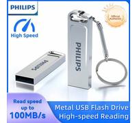 Shein Unidad flash USB Philips de 128GB, velocidad ultraalta de 100 MB/s, diseño sin tapa, compatible con USB 2.0 / USB 3.0 / USB 3.1