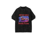 Shein Unisex vintage 90s country Coochi' pattern T-shirt - funny Alan Jackson inspired design, distressed vintage wash cotton short-sleeve casual summer T-s