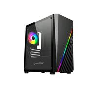 Shein Unykach mini glayze caja micro-atx - iluminacion argb - ventana lateral cristal templado - usb-a 2.0/3.0 y audio - 1 ventilador 120mm rgb instalado -