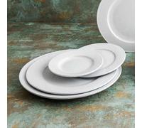 Shein vajilla 18 piezas ala ancha porcelana blanca glacial coupe bidasoa, 18 piezas - 6 personas glacial ala ancha brillo 6 platos llanos 27cm, 6 platos hon