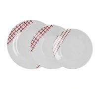 Shein Vajilla de porcelana de 18 piezas Kansas - 6 personas - rojo azul o verde - Apta microondas y lavavajillas Entrega 48/72H