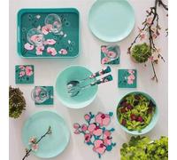 Shein vajilla turquesa luminarc opal con vasos y cubertería para 6 personas, 48 piezas - 6 personas apartamento brillo 1 vajilla opal, 6 vasos bajos vidrio