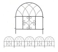 Shein Valla de jardín de acero Outsunny de 300 cm x 70 cm de alto, conjunto de valla decorativa de celosía, elementos de valla, valla de paisajismo, valla p