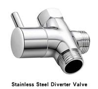 Shein Válvula de control del flujo de la ducha de 1/2" de acero inoxidable, válvula conmutadora de 3 vías para ducha de mano y brazo de ducha