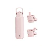 Shein Vaso aislado de 18oz con 2 tapas con pico y pajita, vaso aislado, mantiene frío 24H, a prueba de fugas, taza de café aislada de acero inoxidable, bote