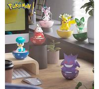 Shein Vaso con figuritas sentadas de Pokémon - Pikachu, Sylveon, muñecas balancín lindas, accesorios de Pokémon, adornos de escritorio de anime japonés, jug