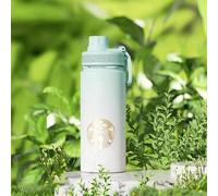 Shein Vaso deportivo de acero inoxidable verde menta de alta calidad, 520 ml, gran capacidad para desplazamientos y fitness, conservación del frío y el calo