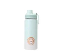 Shein Vaso deportivo de acero inoxidable verde menta de alta calidad, 520 ml, gran capacidad para desplazamientos y fitness, conservación del frío y el calo