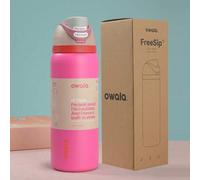 Shein Vaso térmico con pajita O-Wala, botella de agua para deportes al aire libre, termo de doble pared de acero inoxidable 304, portátil para estudiantes