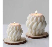 Shein Vela con aroma a gota de lluvia que gira en blanco, estilo nórdico escandinavo, candelabro decorativo de aroma de vanguardia para el hogar, adecuado p