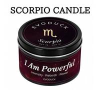 Shein Vela del Zodiaco Escorpio 3oz, Vela de Lata con Aroma a Sándalo & Mirra, Regalo de Cumpleaños de Astrología, Fragancia para el Hogar de Dormitorio, Ba