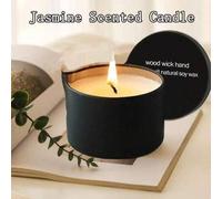 Shein Velas aromáticas Evoduck, vela de aceite esencial de masaje en caja de hierro, vela de aceite corporal de coco geotérmico, adecuada para dormitorio y