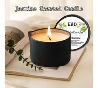 Shein Velas aromáticas Evoduck, vela de aceite esencial de masaje en caja de hierro, vela de loción corporal de coco geotérmica, adecuada para dormitorio y