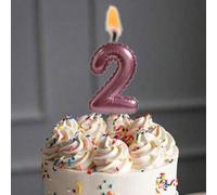 Shein Velas con forma de globo con los números del 0 al 9, aptas para pasteles de cumpleaños, fiestas de aniversario, decoración de habitaciones, regalos, v