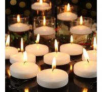 Shein Velas flotantes, velas blancas de cera que no gotean, para bodas, fiestas, ocasiones especiales y decoración del hogar, para centros de mesa, decoraci