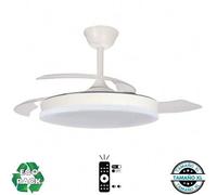 Shein Ventilador DC ARPON XL blanco led 72W dimable conectividad APP, sistema CCT, 7920 LUMENES AkunaDecor