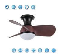 Shein Ventilador DC KUKI negro madera LED dimable CCT regulable AkunaDecor