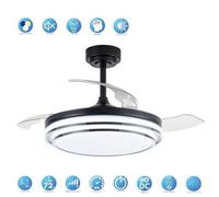 Shein Ventilador DC PAMPIN L negro led Dimable CCT regulable con memoria AkunaDecor