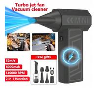 Shein Ventilador de chorro turbo mini, soplador de aire a 140,000RPM, soplador de aire eléctrico inalámbrico manual, velocidad de viento 52m/s con motor sin