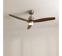Shein Ventilador de techo 40W silencioso Ø132 cm Con Opción de Luz y Wifi, Níquel - Entrega en 24/48h en España - WIND STYLANCE