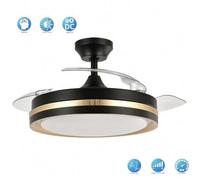 Shein Ventilador de techo DC MIOK S negro oro led 3 temperaturas, regulables, temporizador AkunaDecor