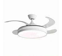 Shein Ventilador de Techo Klack con Luz LED, Aspas retráctiles de 106 cm, Silencioso, Función Verano-Invierno, con mando a distancia - Entrega en 24/48 hora