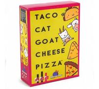 Shein Versión en inglés del juego de cartas Taco Cat Goat Cheese Pizza, juego de mesa portátil, cartas de juego, juego de rompecabezas.